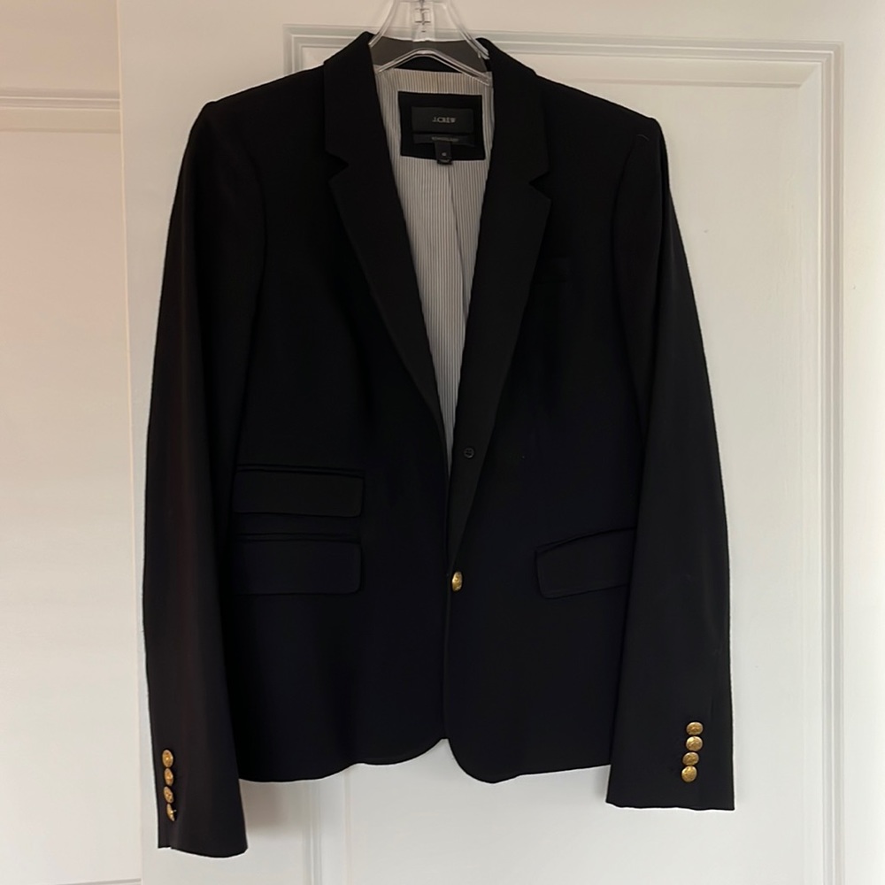 Black jcrew wool schoolboy blazer. Great condition